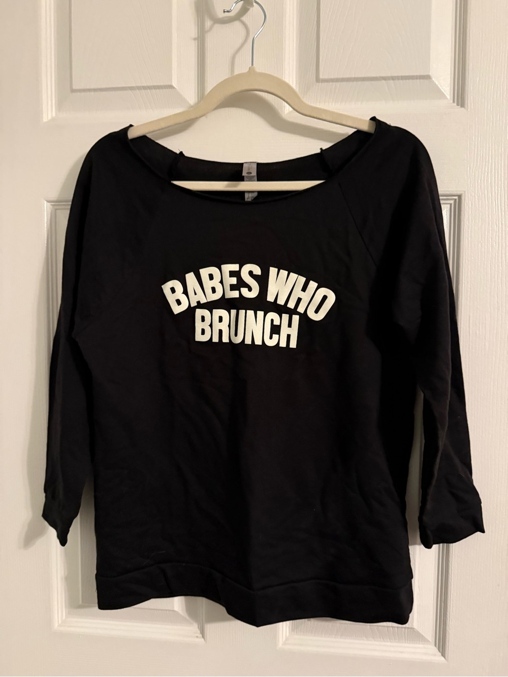 Next Level Apparel Black Long Sleeve "Babes Who Brunch" Pullover